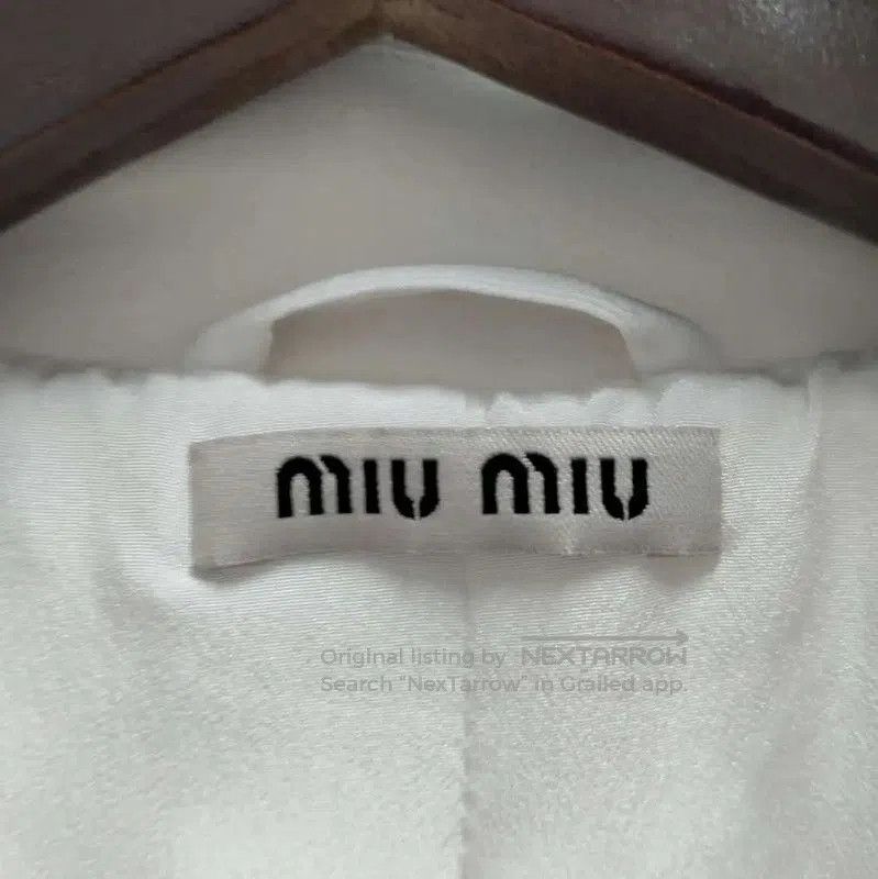 Miu Miu Miu Miu Women's White Spring Jacket with Detail . Size L / US 10 / IT 46 - 3 Thumbnail