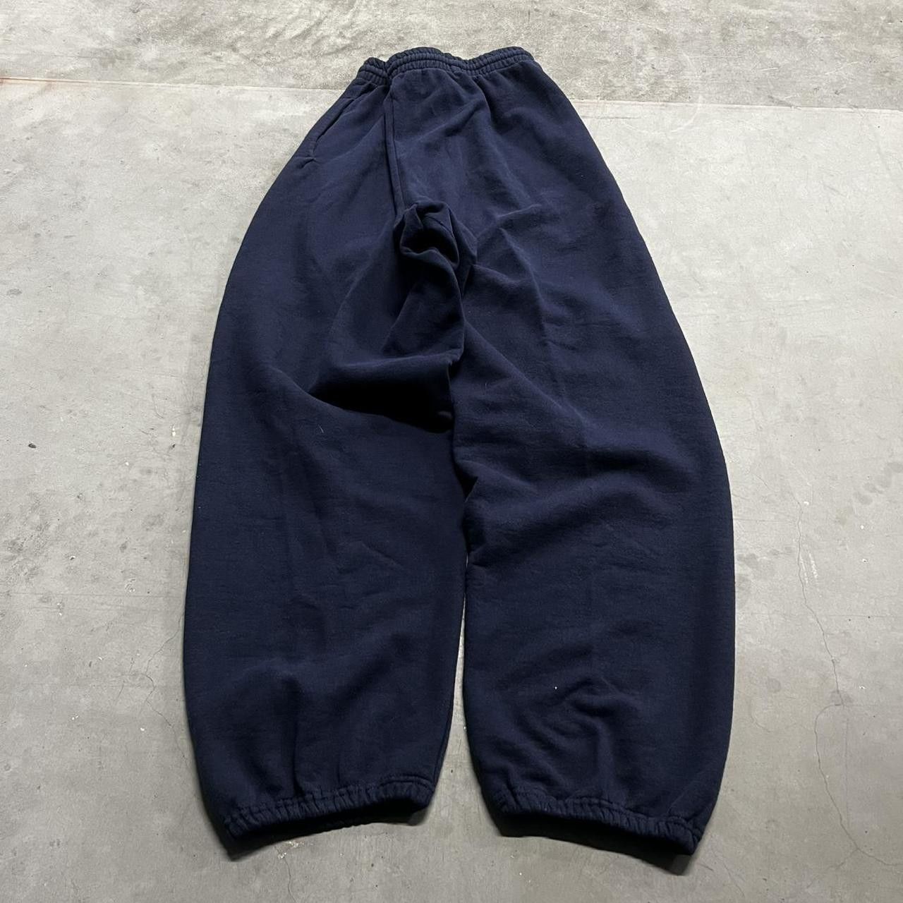 Japanese Brand × Vintage Vintage Y2K/2000s Baggy fit Navy Blue Sweatpants! Size US 36 / EU 52 - 5 Thumbnail
