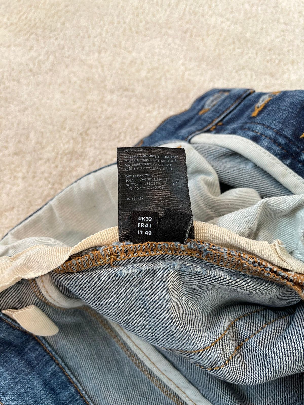 Amiri 💠Amiri💠 BLUE INDIGO STACK JEANS Size US 33 - 9 Thumbnail