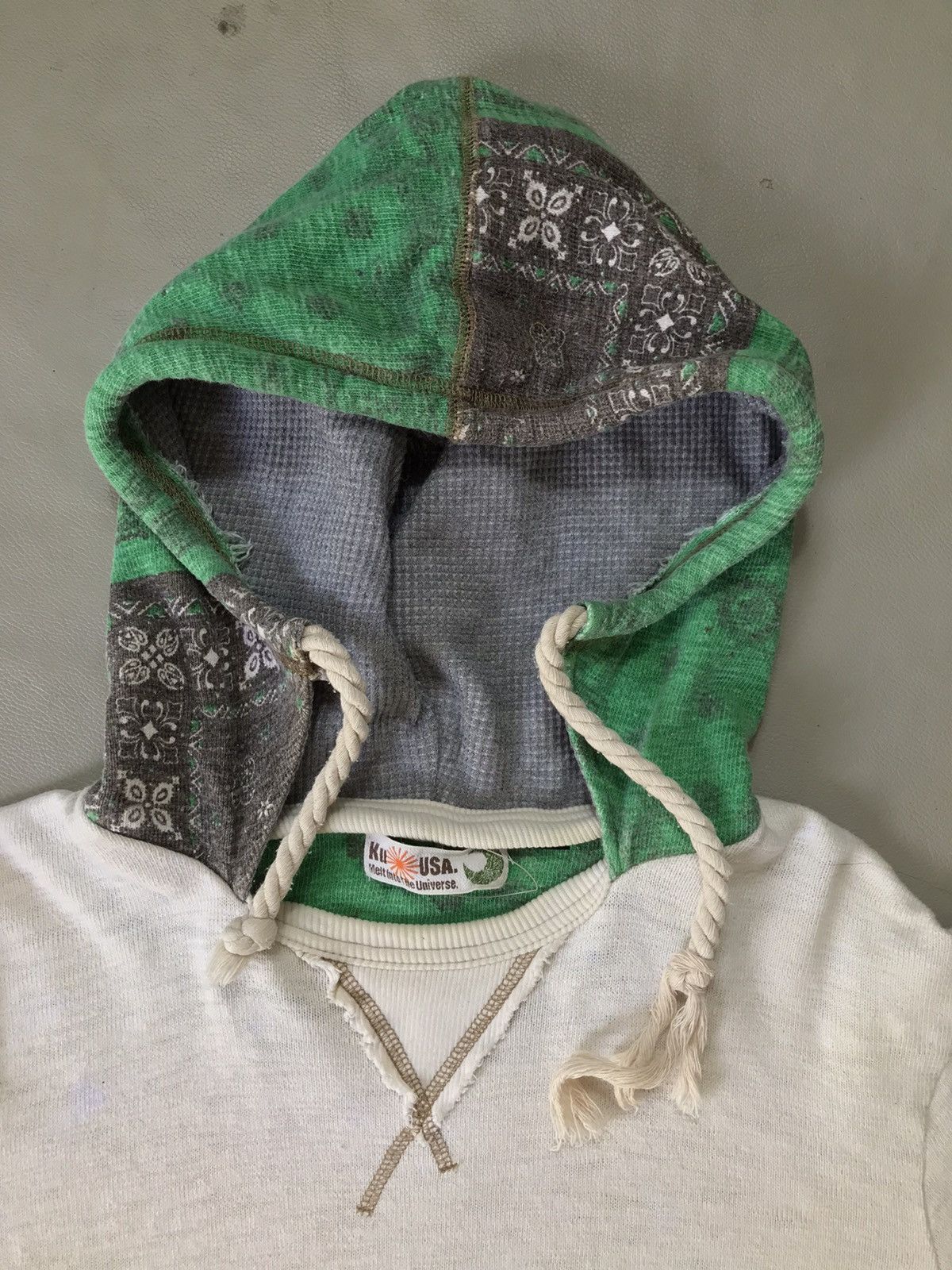Blue Blue Japan Japanese Paisley Patchwork Hoodie Kapital Style Size US M / EU 48-50 / 2 - 4 Thumbnail