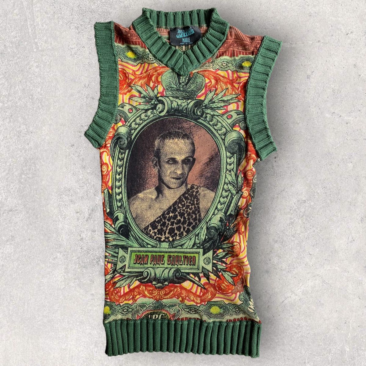 image of Jean Paul Gaultier Jpg Self Portrait Mesh in Green, Men's (Size Small)