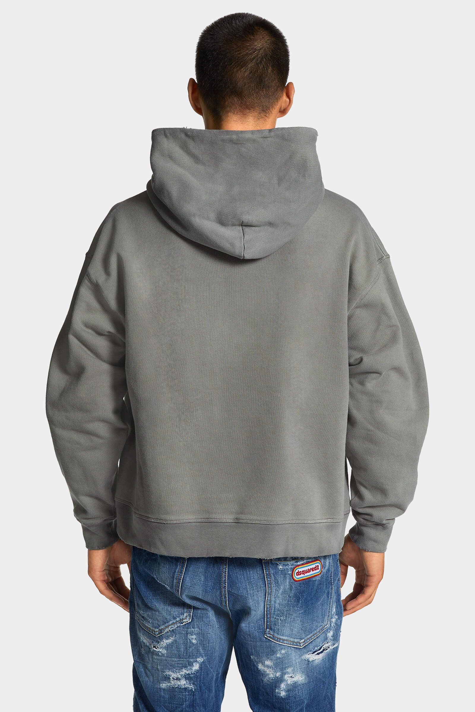 Dsquared2 o1mle0126 Destroyed Invicta Loose Fit Hoodie in Dark Gray Size US S / EU 44-46 / 1 - 4 Thumbnail