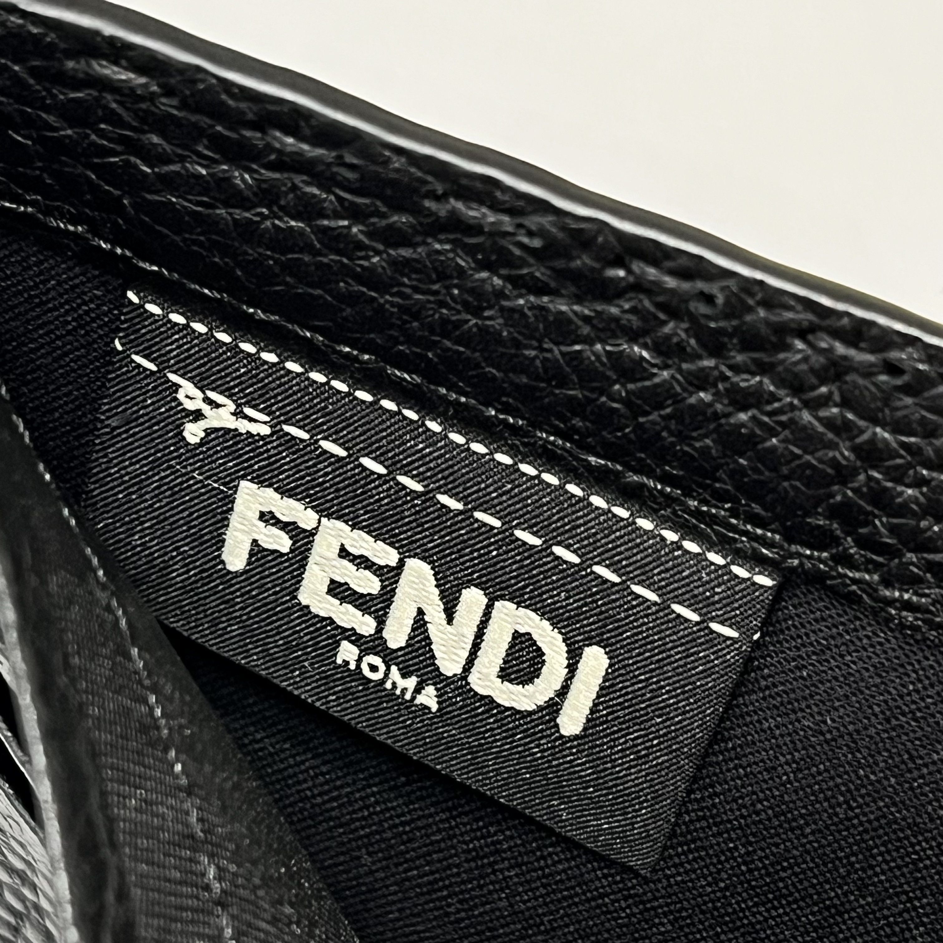 Fendi Fendi Calf Cayman Leather Wallet Black/Yellow Size ONE SIZE - 10 Thumbnail