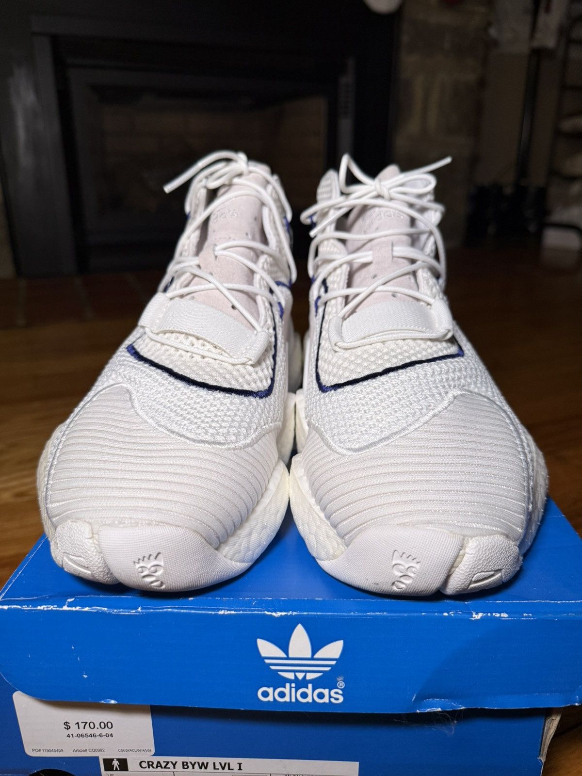 Adidas adidas Crazy BYW LVL 1 Basketball Shoes – White/Purple Size US 8.5 / EU 41-42 - 3 Thumbnail
