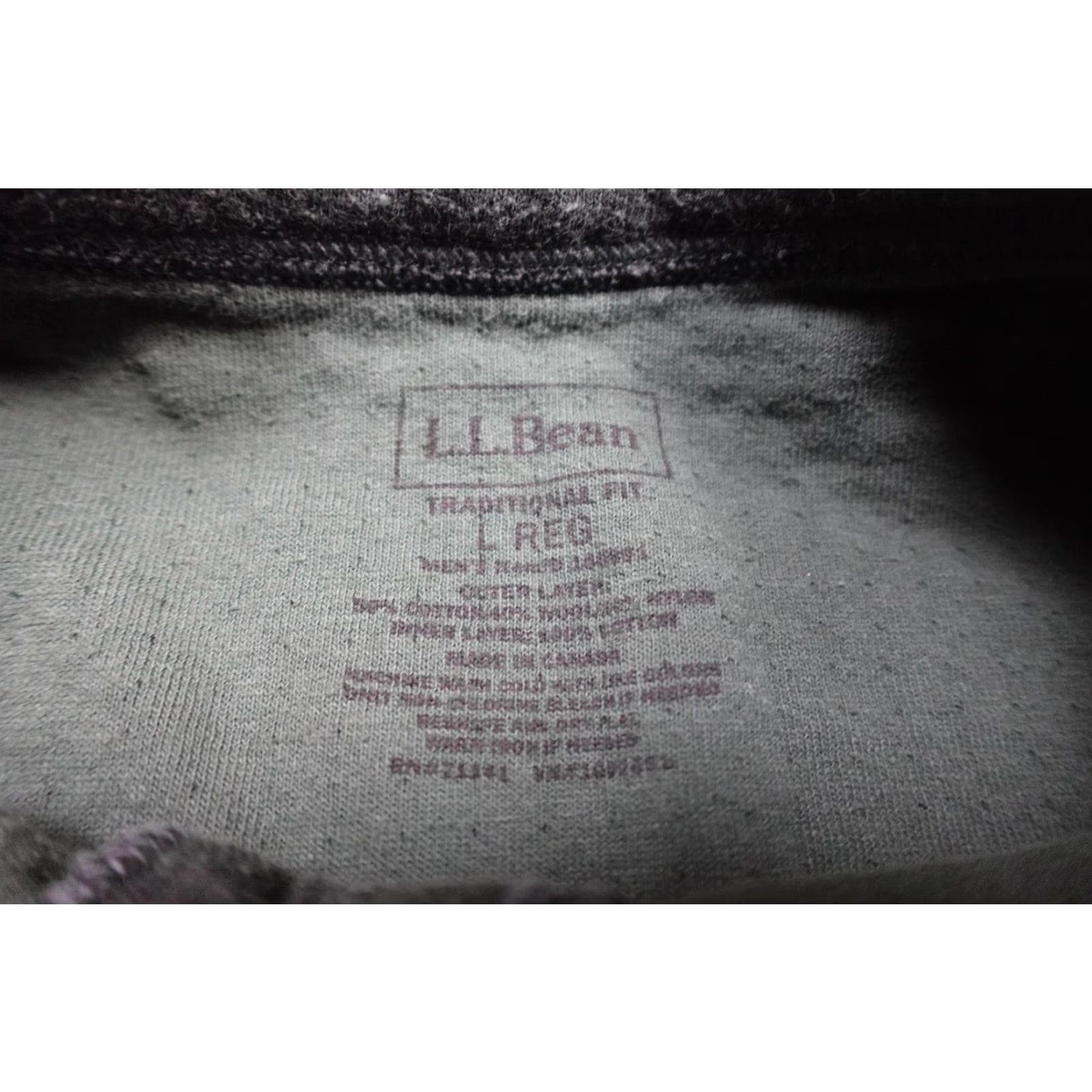 Vintage L.L. Bean Henley Shirt Mens Large Green Long Sleeve Outer Layer Wool Warm Size US L / EU 52-54 / 3 - 2 Thumbnail