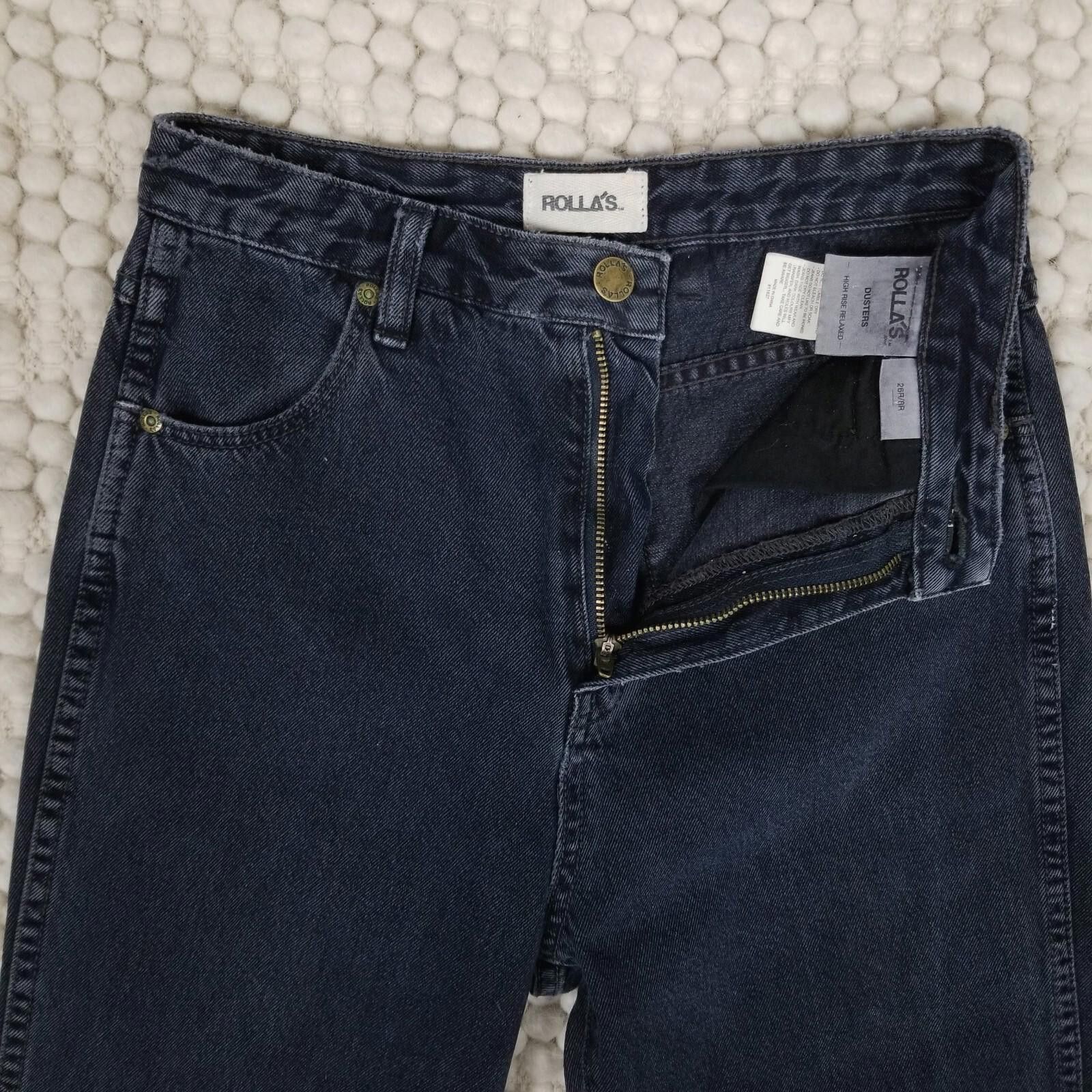 Rolla's Rolla's Dusters High Rise Relaxed Fit Jeans Dark Gray Sz 26 Size 26" / US 2 / IT 38 - 3 Thumbnail