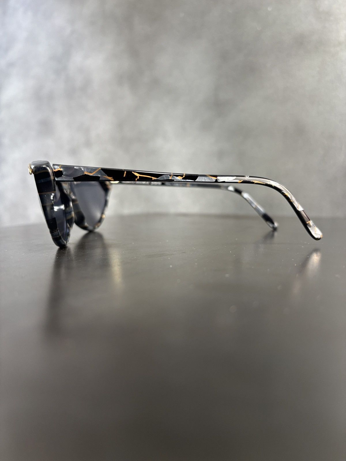 Alain Mikli × Vintage 1980s Alain Mikli Sunglasses Vintage Asymmetrical Marble 098 Size ONE SIZE - 15 Thumbnail