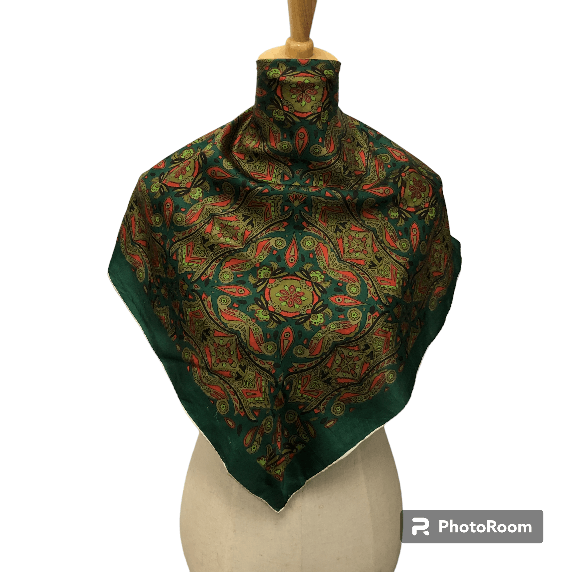 Vintage Wacoal Floral Hand Rolled Silk Scarf M972 Size ONE SIZE - 1 Thumbnail