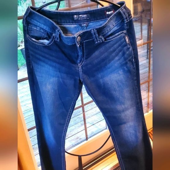 Vintage Silver Jeans Super Stretch Mid Slim Boot Sz. 33 x 33 Blue Je Size US 33 - 1 Thumbnail