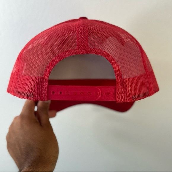 Designer NEW MEXICO SEAL PATCH RED SEUDE TRUCKER MESH CAP HAT Size ONE SIZE - 3 Thumbnail