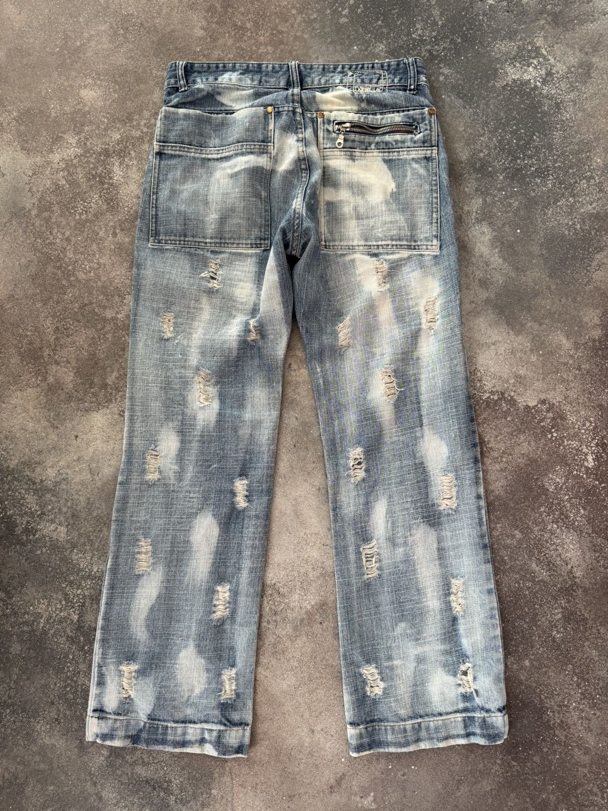 If Six Was Nine Japanese Style Vintage Washed Distressed Denim Jeans Size US 29 - 7 Thumbnail