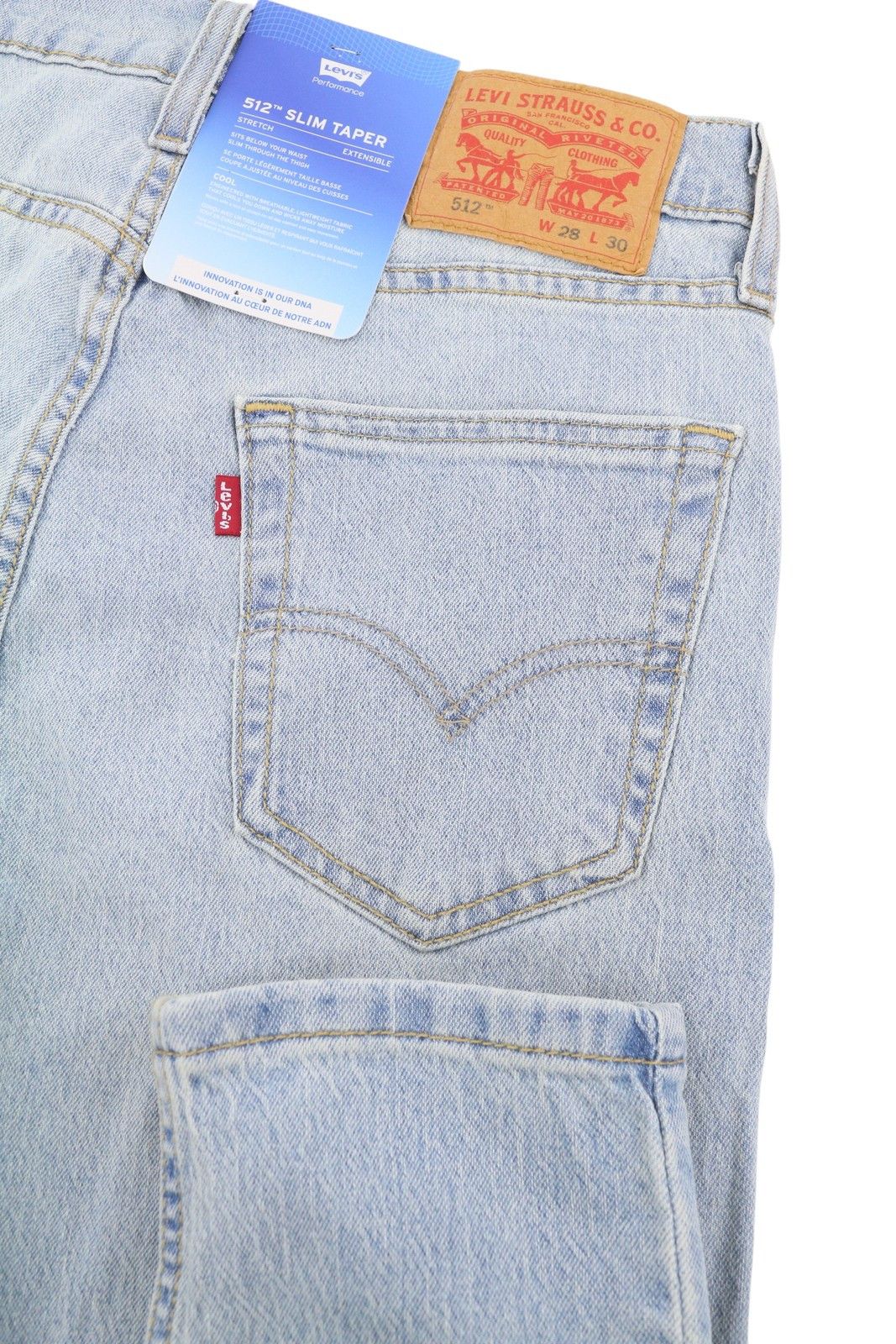 Levi's 512 W28/L30 Slim Taper Faded Blue Jeans 87081 Size US 28 / EU 44 - 5 Thumbnail