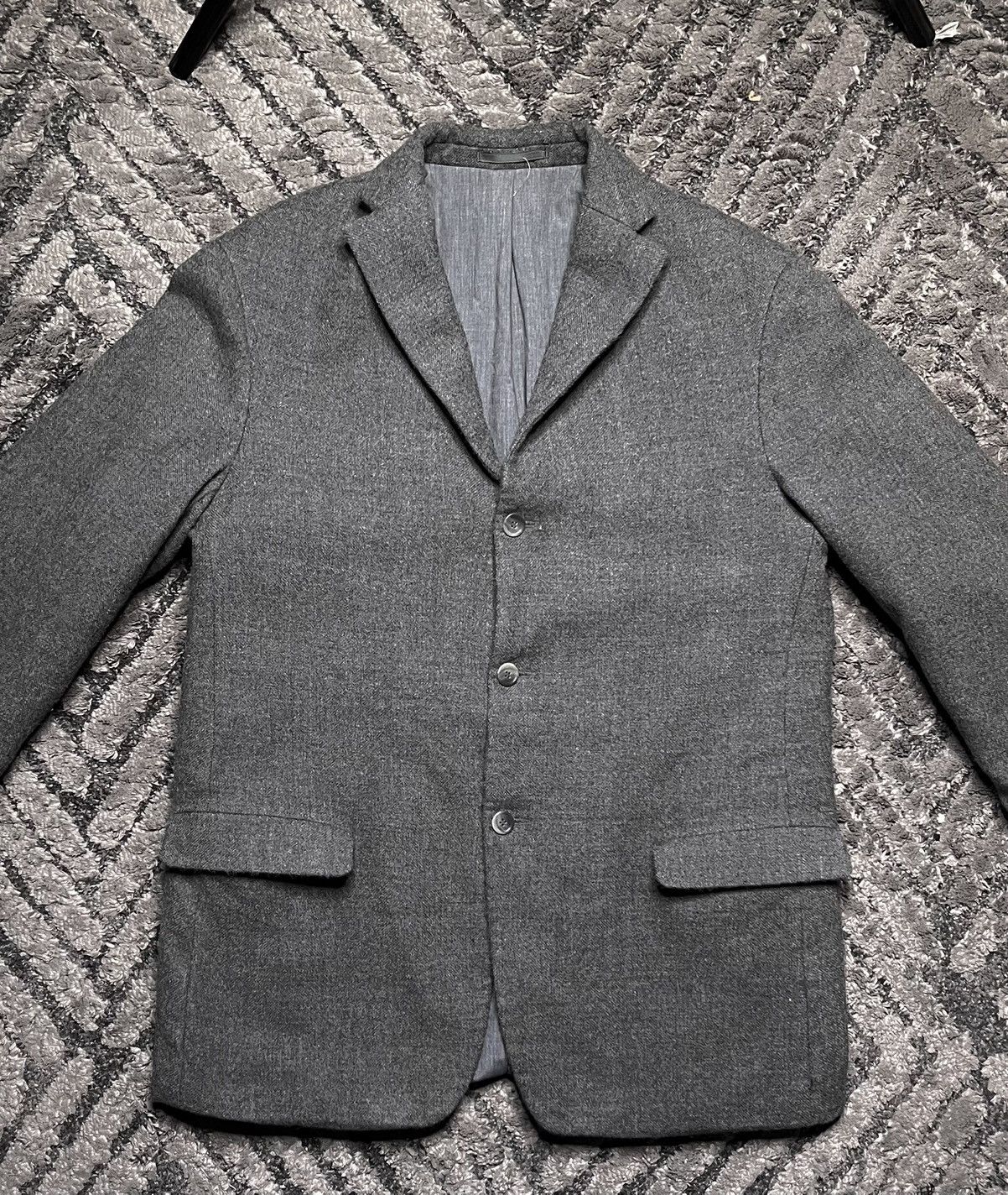 Tommy Hilfiger Designer Tommy Hilfiger Basic Grey Dark Old Money blazer Size 52R - 2 Thumbnail