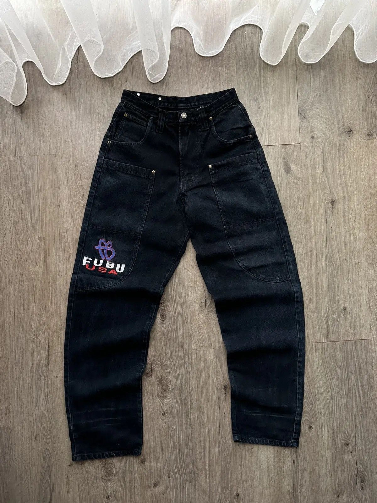 Fubu × Vintage Vintage Fubu Denim Blue Baggy Jeans Pants Big Logo USA Size US 32 / EU 48 - 7 Thumbnail