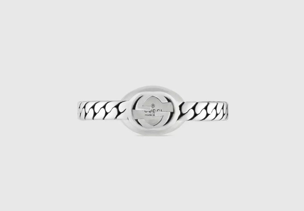Gucci Gucci .925 Silver Thin Link Ring Size ONE SIZE - 4 Thumbnail