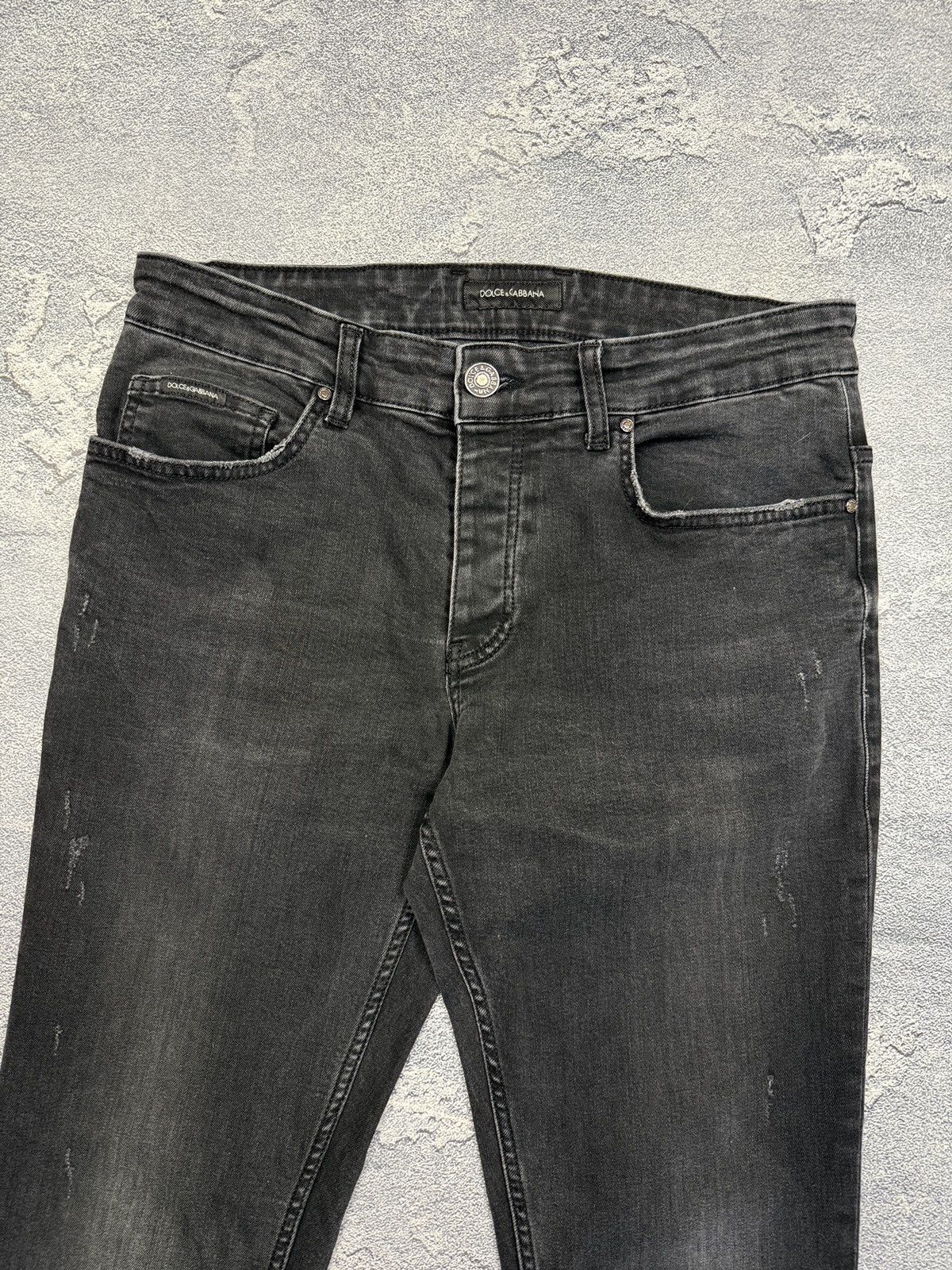 Dolce & Gabbana Dolce & Gabbana Metal Patch Logo Vintage Denim Pants Size US 34 / EU 50 - 3 Thumbnail
