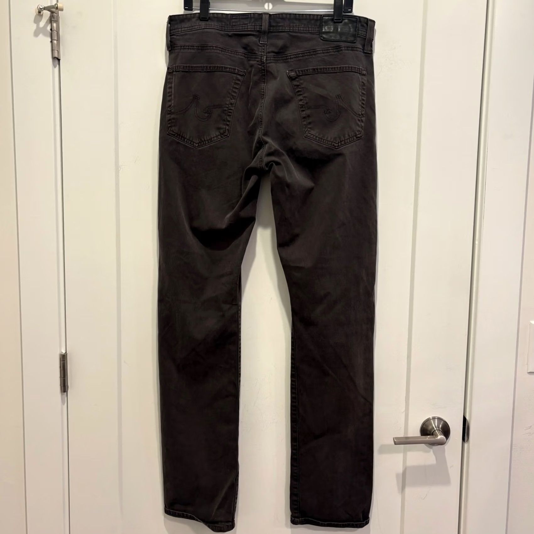 Vintage AG Adriano Goldschmied The Everett Slim Straight Jeans Charcoal Grey 34x34 Mens Size US 34 / EU 50 - 4 Thumbnail