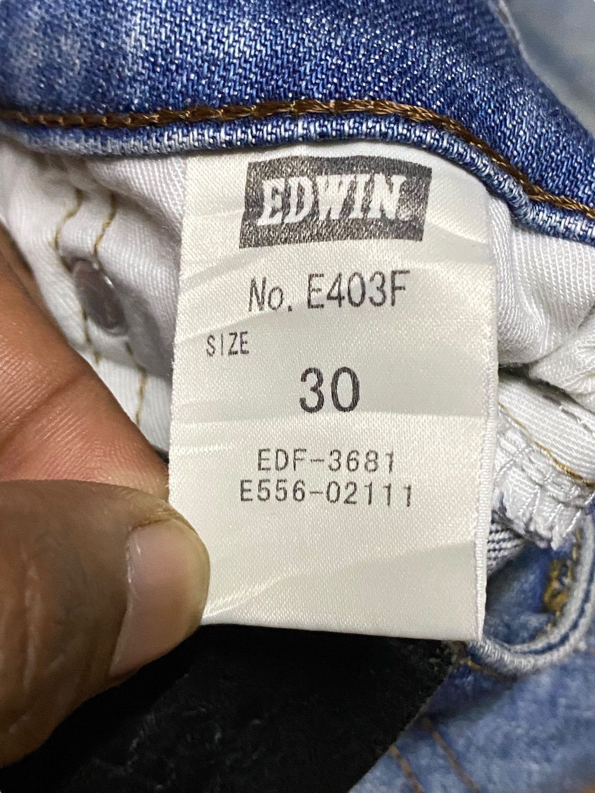 Edwin Vintage Japanese Brand Edwin E403F Grunge Slim Fit Jeans Size US 31 - 13 Thumbnail