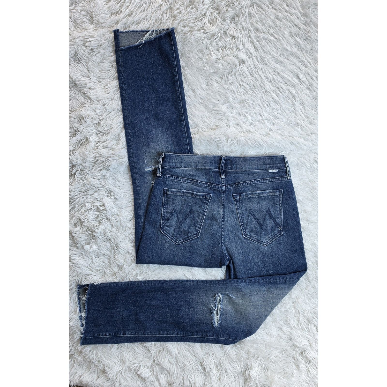MOTHER Mother Rascal Ankle Step Fray Straight Jeans 26 / 2 Size 26" / US 2 / IT 38 - 8 Thumbnail