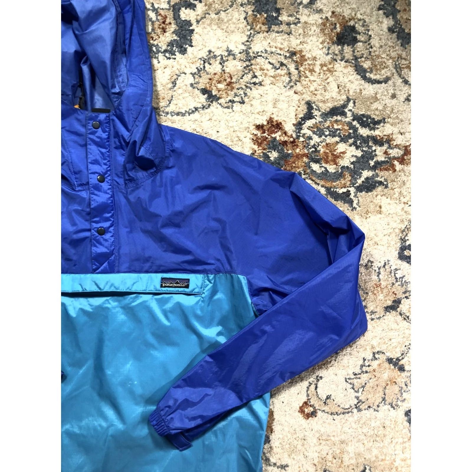 Patagonia Patagonia Jacket Mens M Blue Hooded Nylon Anorak Kangaroo Pocket Shell Size US M / EU 48-50 / 2 - 4 Thumbnail