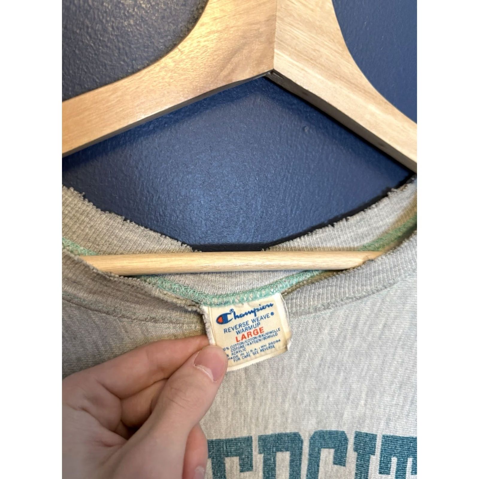 Champion VINTAGE Champion Reverse Weave Sweatshirt Large University Gray 80’s Pullover Reversible Mens UW Cardinal? Size US L / EU 52-54 / 3 - 2 Thumbnail