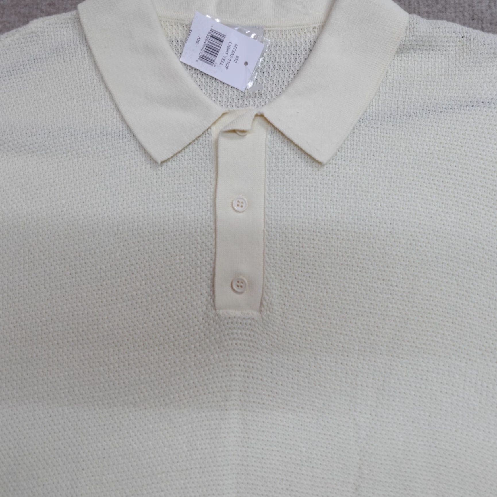 Onia Onia Polo Shirt 2XL Yellow Solid Cotton Knit S/S Pullover Men Polo Size US XXL / EU 58 / 5 - 2 Thumbnail