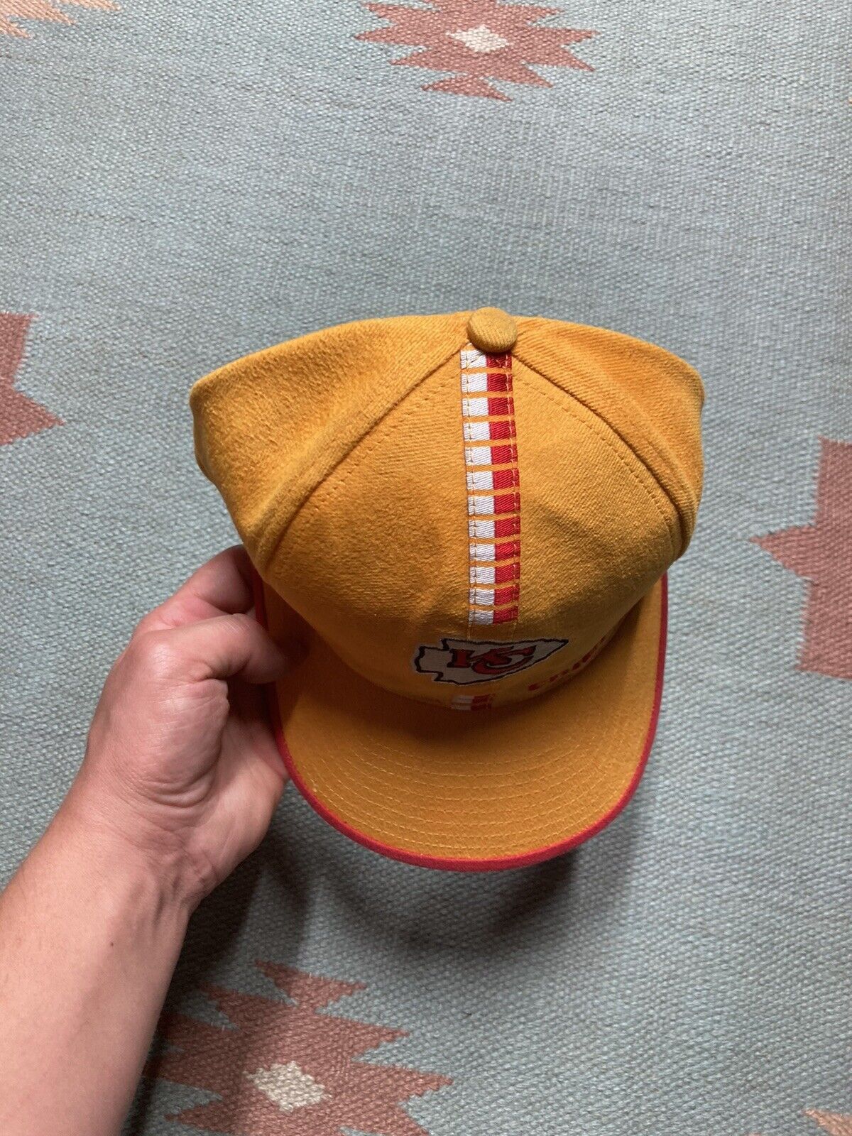 NFL × Vintage VTG strapback hat Kansas City chiefs logo athletic pro line Size ONE SIZE - 3 Thumbnail