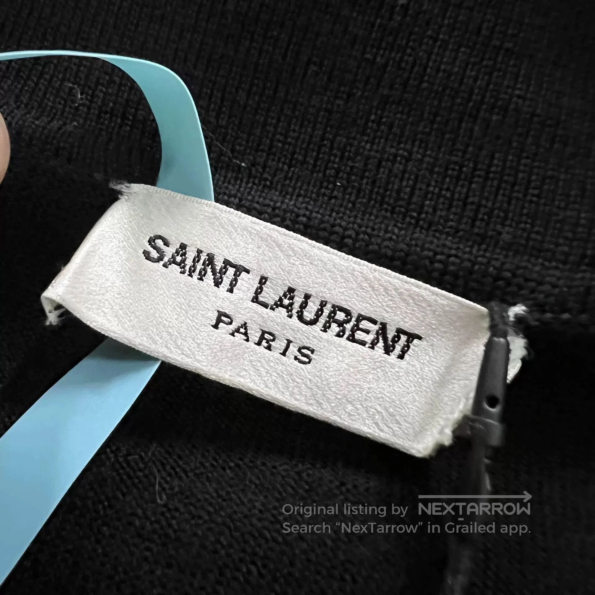 Saint Laurent Paris black wool polo shirt by Saint Laurent. Size US L / EU 52-54 / 3 - 4 Thumbnail