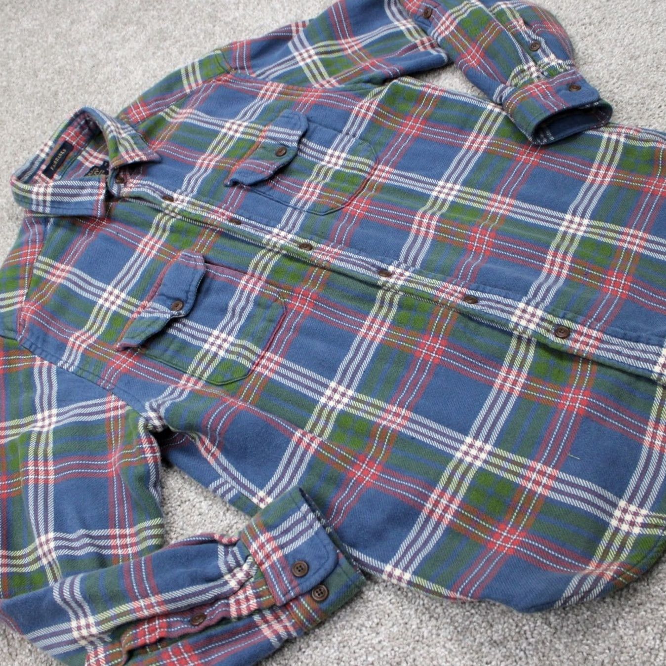 Pendleton Pendleton Fairbanks Shirt Mens Medium Blue/Green Plaid L/S Cotton Flannel Button-Up Baseball Collar Pocketed Casual Workwear Vintage: No Size US M / EU 48-50 / 2 - 6 Thumbnail