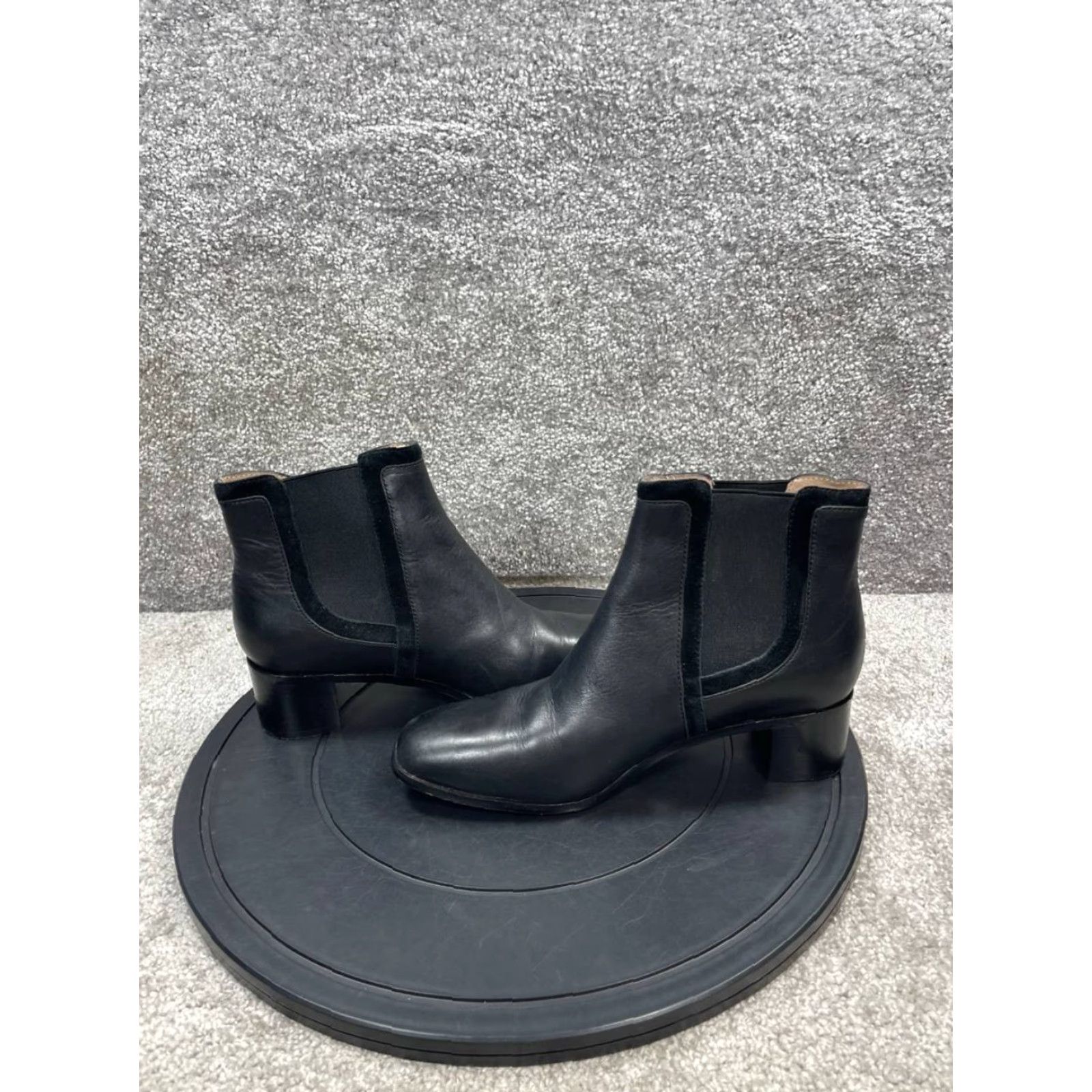 Madewell Madewell Chelsea Boot Womens 8 Black Leather Ankle Square Toe Pull On Brynn Size US 8 / IT 38 - 7 Thumbnail
