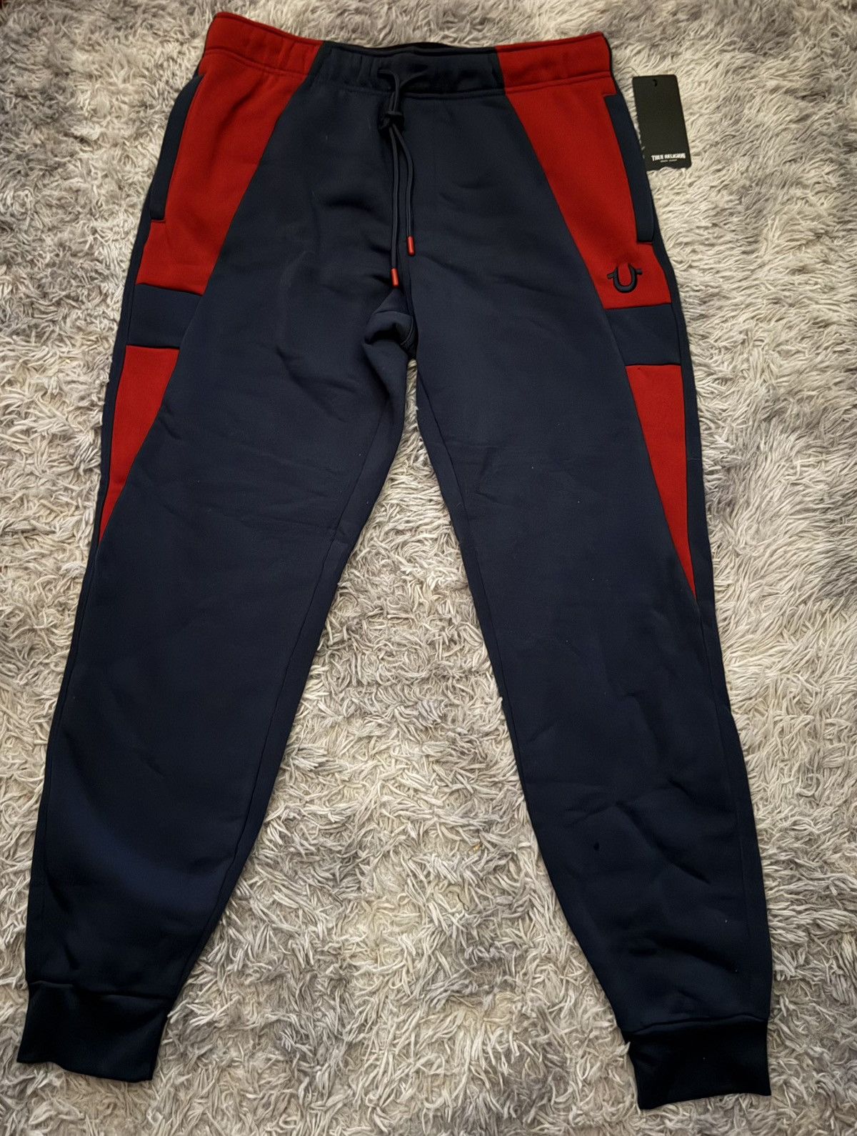 True Religion True Religion Blue And Red Sweatpants/Joggers DS Size Large Size US 36 / EU 52 - 1 Thumbnail