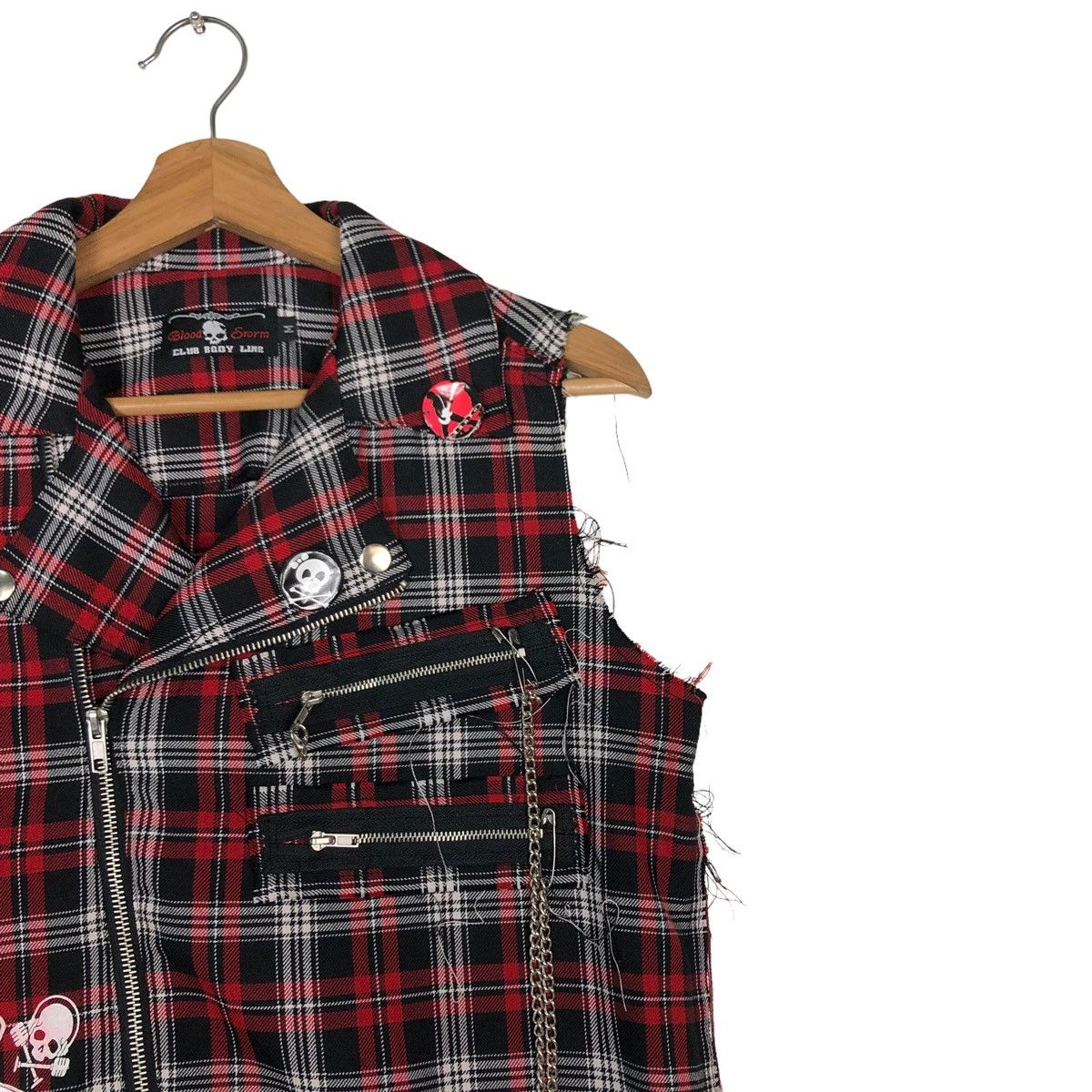 Hysteric Glamour DOUBLE BREAST PUNK BONDAGE BIKER BLOOD STORM SKELETON RARE Size US M / EU 48-50 / 2 - 9 Thumbnail