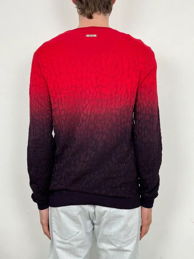 Just Cavalli SS2016 Cavalli Red Black Ombre Wool Gradient Sweater Size US M / EU 48-50 / 2 - 3 Thumbnail