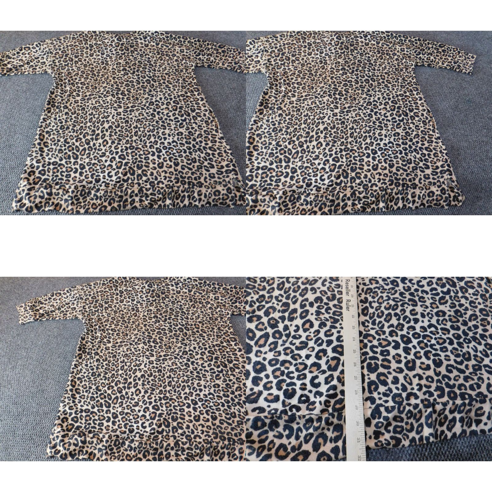 Vintage Simply Vera Vera Wang dress Short Brown animal print A-Line stretch Sundress L Women Casual Work Vintage: No Size L / US 10 / IT 46 - 8 Thumbnail