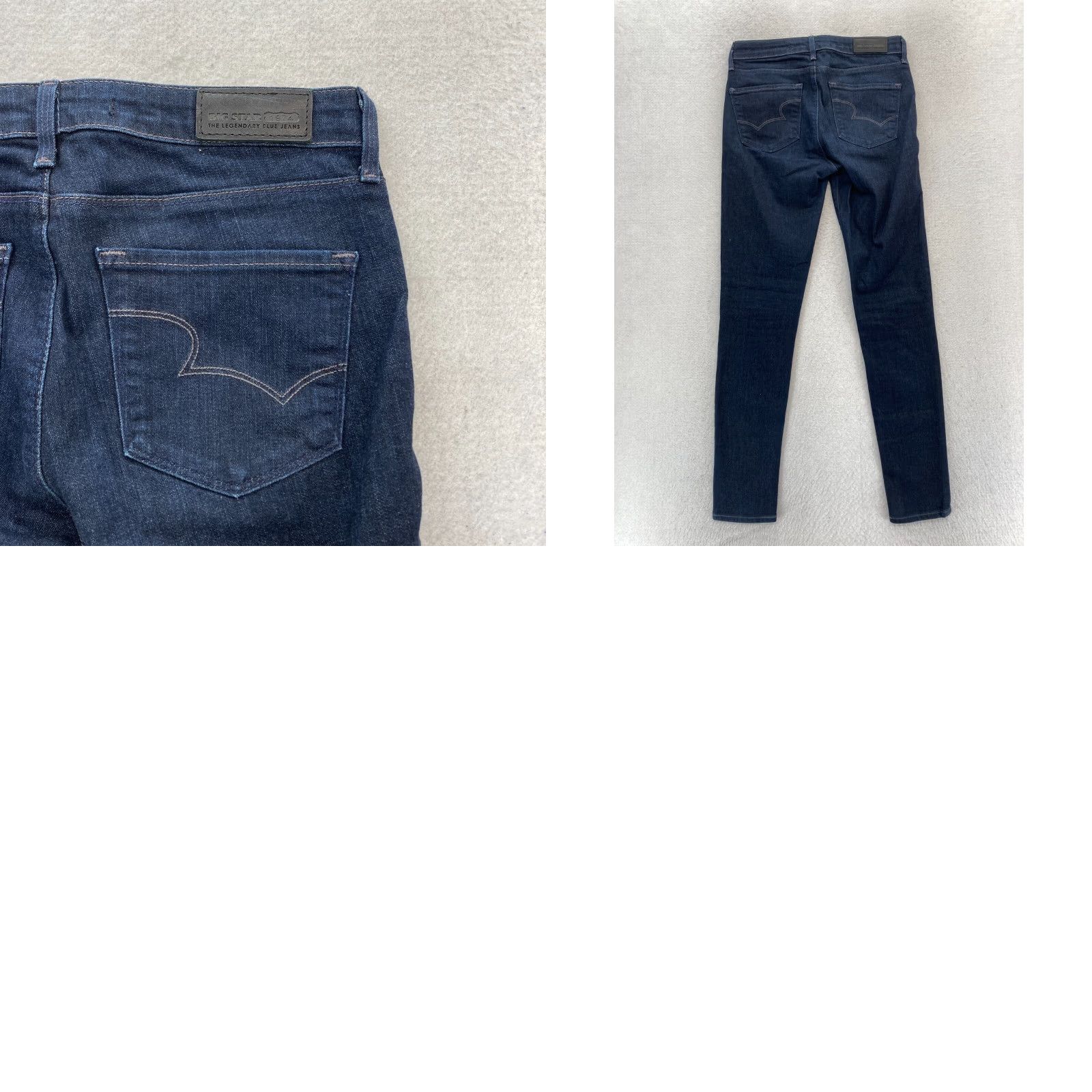 Denime BIG STAR Jeans Women's 26 Andrea Mid Rise Skinny Dark Blue Stretch Denim Western Size 26" / US 2 / IT 38 - 9 Thumbnail