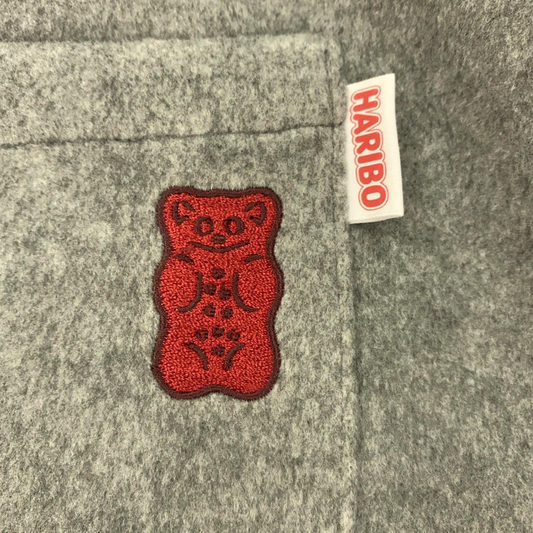Logo 7 VINTAGE Haribo Shirt Jacket Womens Small Grey Button Up Fleece Gummy Bear Logo Patch New Size S / US 4 / IT 40 - 3 Thumbnail
