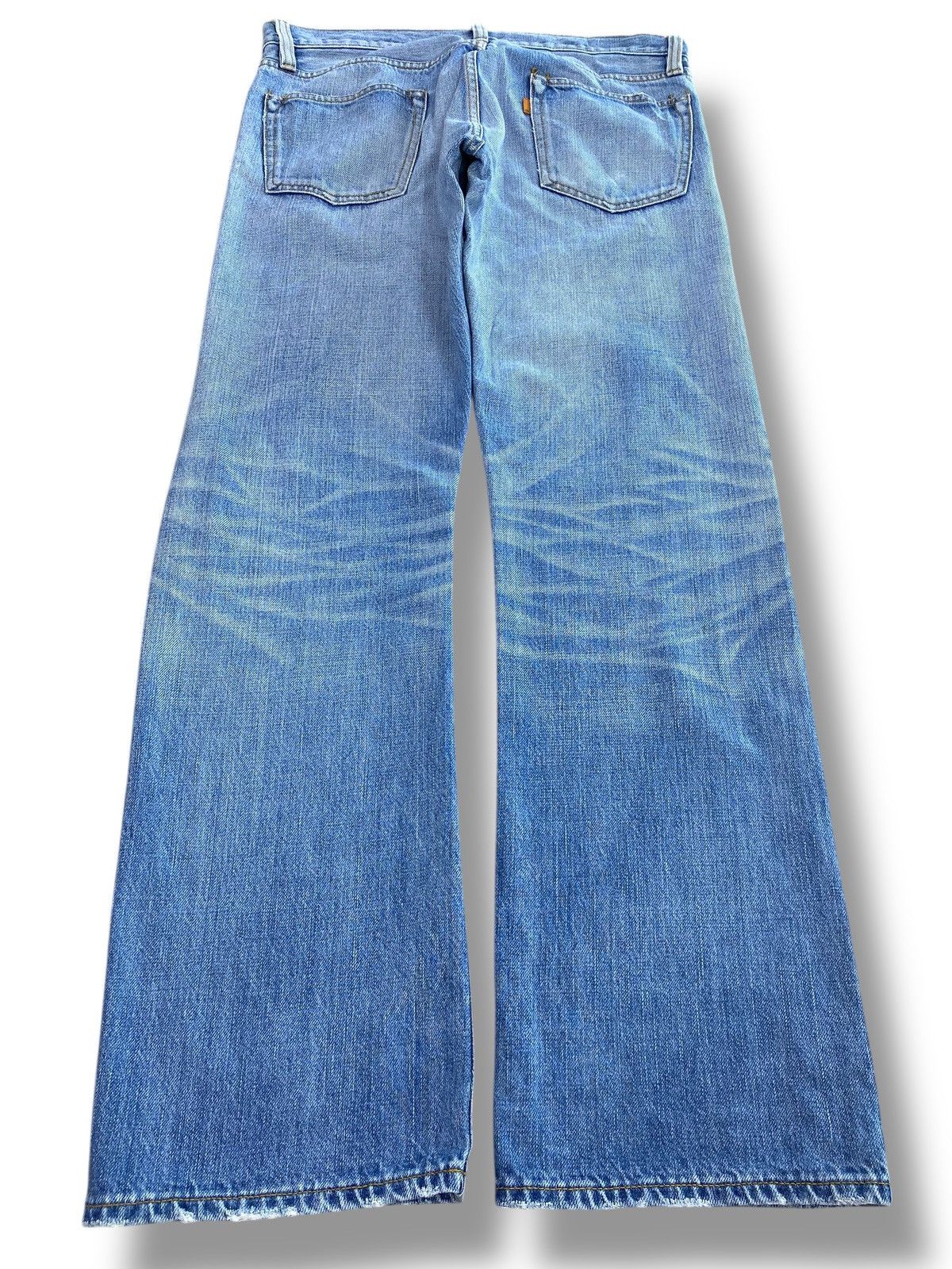 Japanese Brand Japanese Brand Light Wash Style Ripped Straight Leg Jeans Size US 33 - 3 Thumbnail