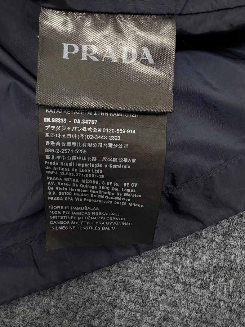 Prada Prada Navy Triangular Logo Hooded Jacket -2505 Size US L / EU 52-54 / 3 - 6 Thumbnail