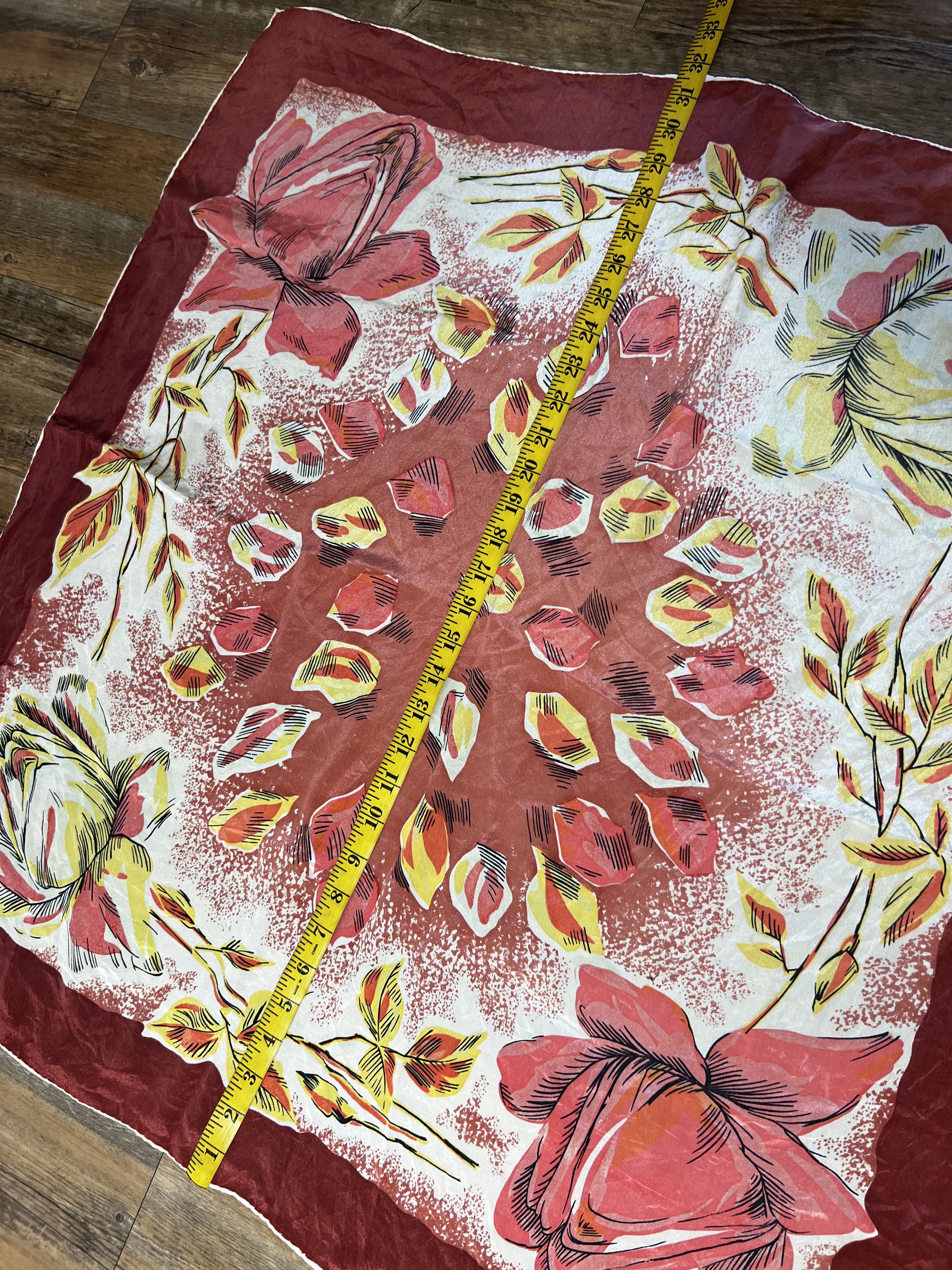 Vintage Vintage 1960's Floral Print Scarf Size ONE SIZE - 5 Thumbnail