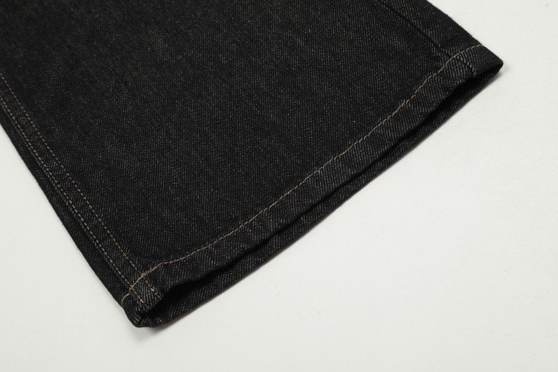 Jean American-style washed retro black straight leg jeans for men Size US 32 / EU 48 - 6 Thumbnail