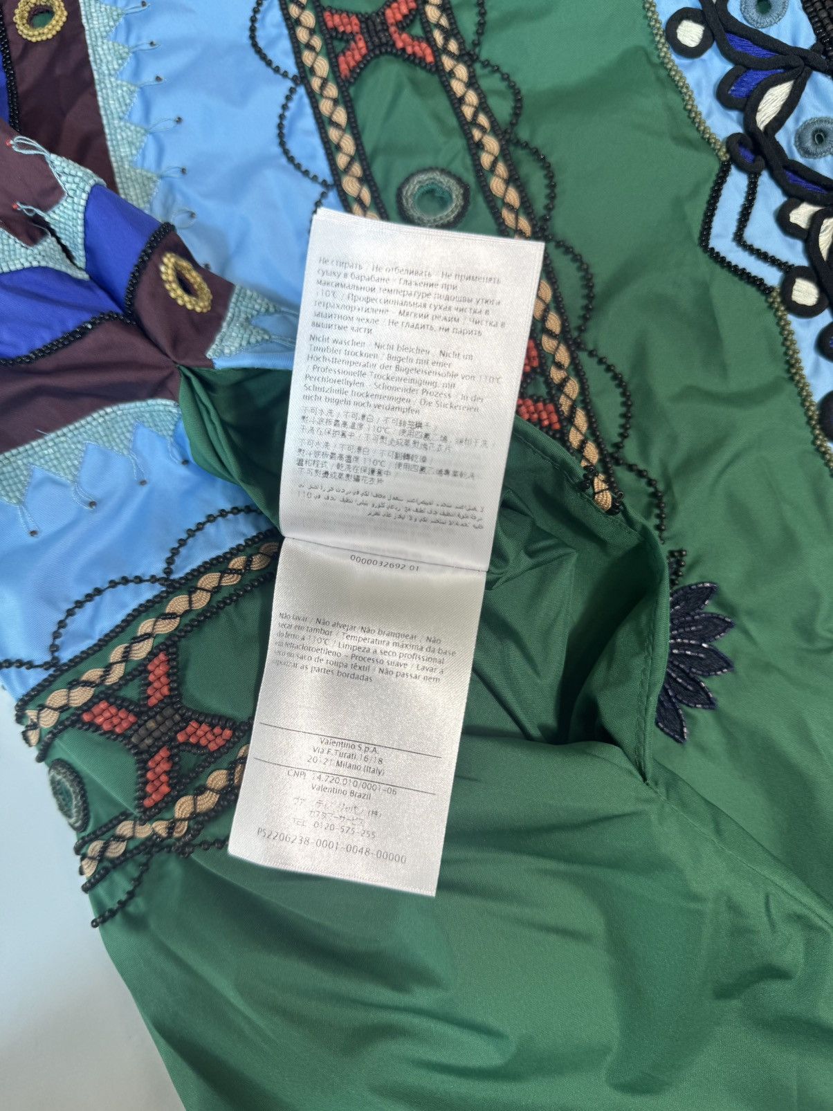 Valentino RARE Valentino folk embroidered beaded hooded windbreaker Size US L / EU 52-54 / 3 - 13 Thumbnail