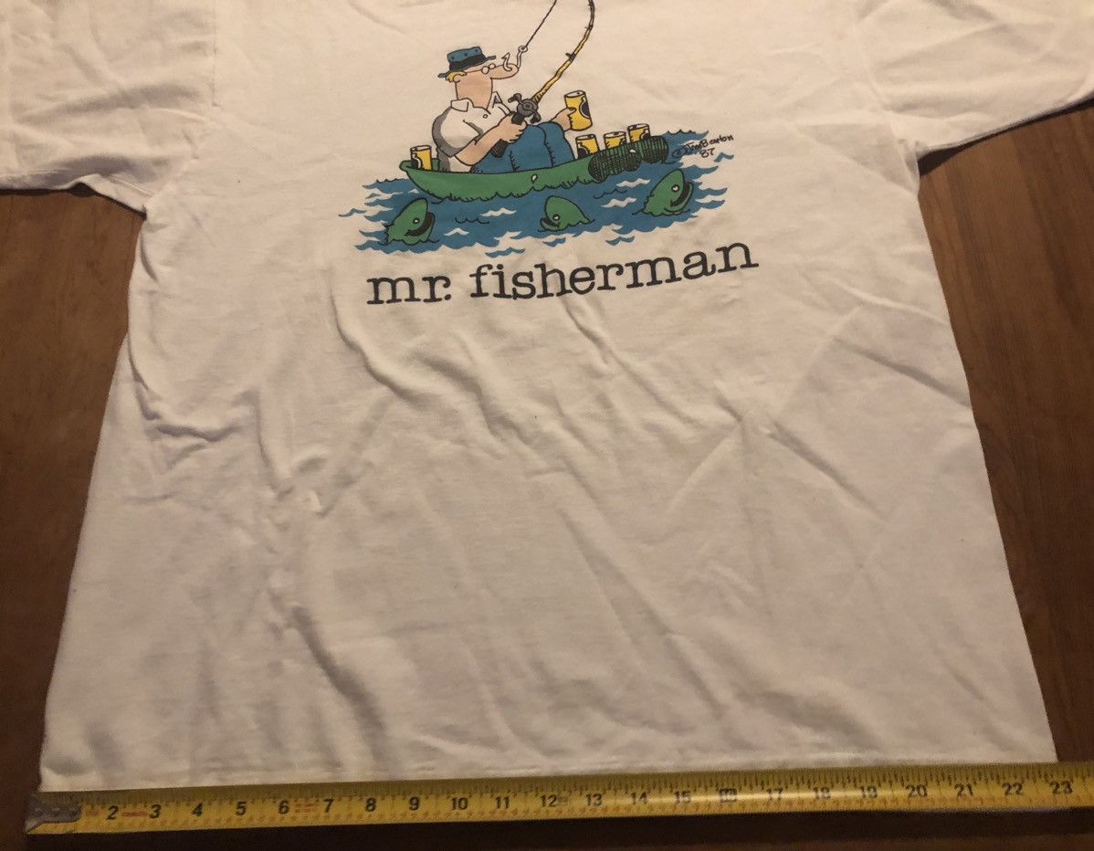 Vintage Vintage 1987 “ Mr Fisherman” T Shirt S/XL Size US XL / EU 56 / 4 - 8 Thumbnail