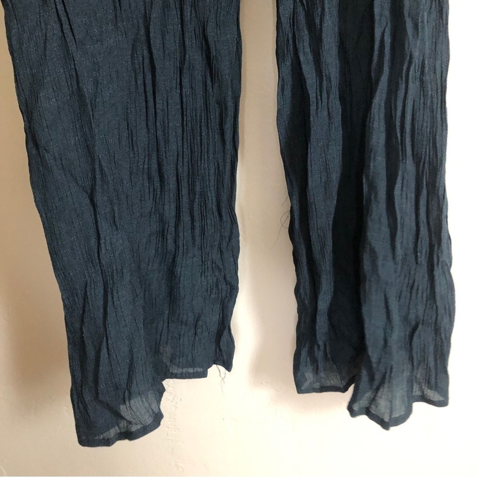 Other Flawless Navy Blue Wide Leg Spaghetti Strap Romper Jumpsuit Size 30" / US 8 / IT 44 - 6 Thumbnail
