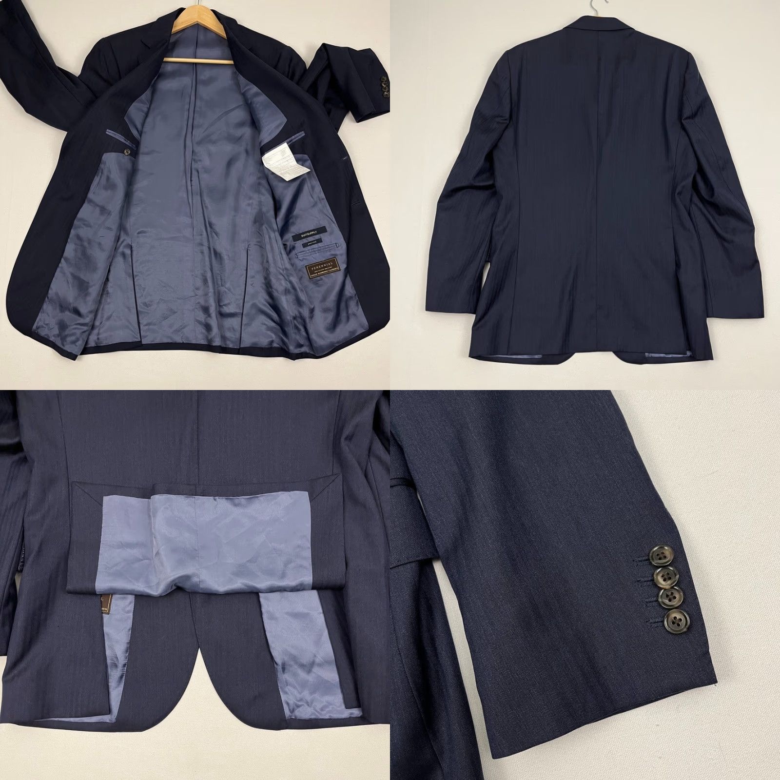Suitsupply Suitsupply Blazer Mens 44L Blue Wool Vitale Barberis Canonico Livorno Jacket Size 44R - 8 Thumbnail