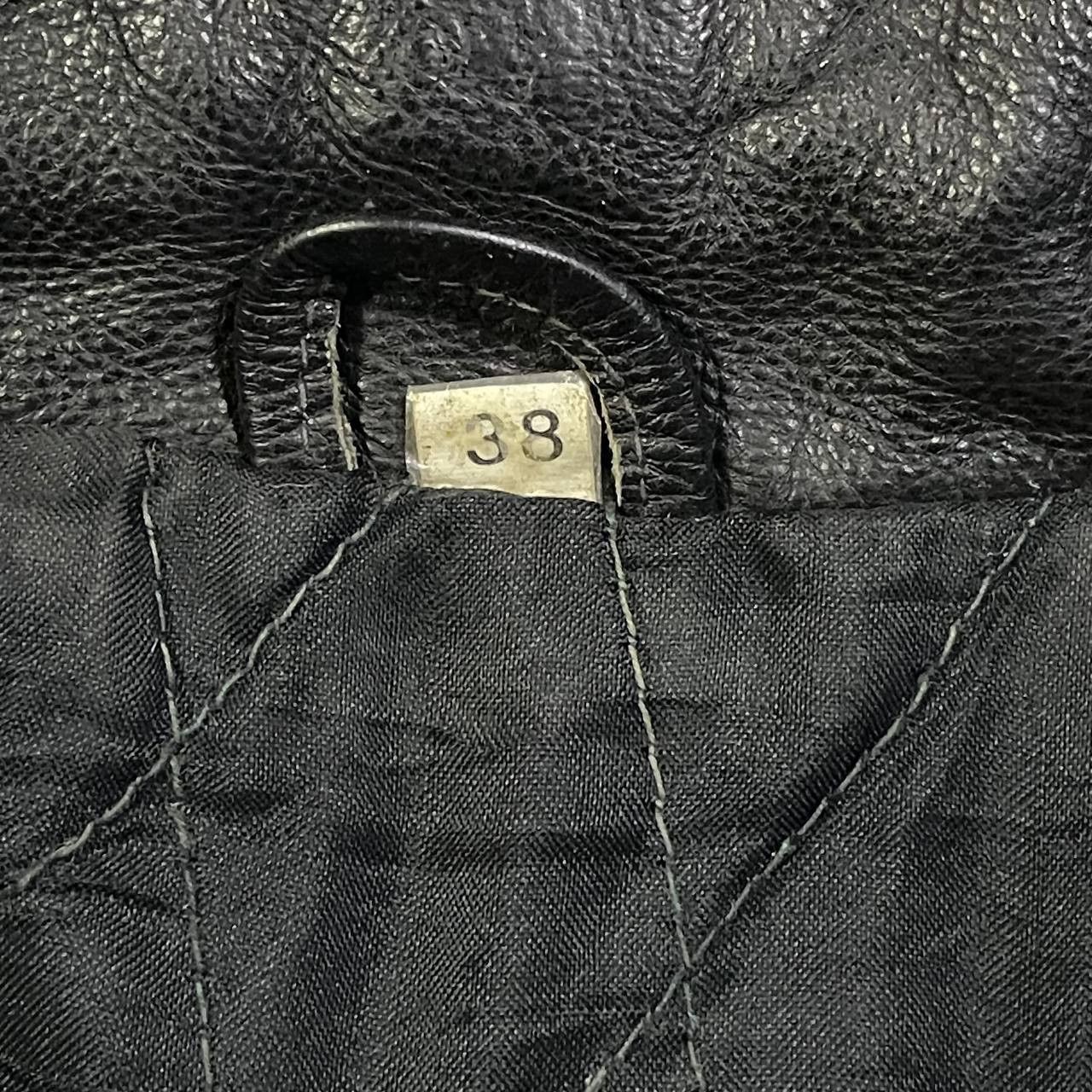 Leather Vintage Motorcycle Rider Leather Jacket Double Collar Size US M / EU 48-50 / 2 - 9 Thumbnail