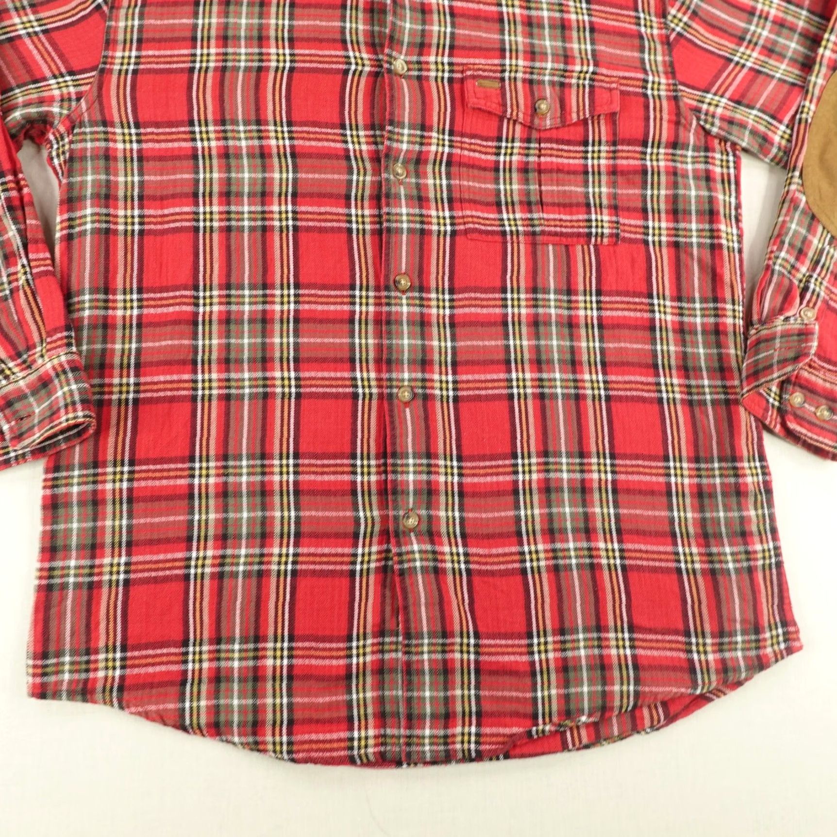 Orvis Orvis Shirt Mens Medium Red Plaid Flannel Leather Elbow Patch Button Up Outdoors Size US M / EU 48-50 / 2 - 4 Thumbnail