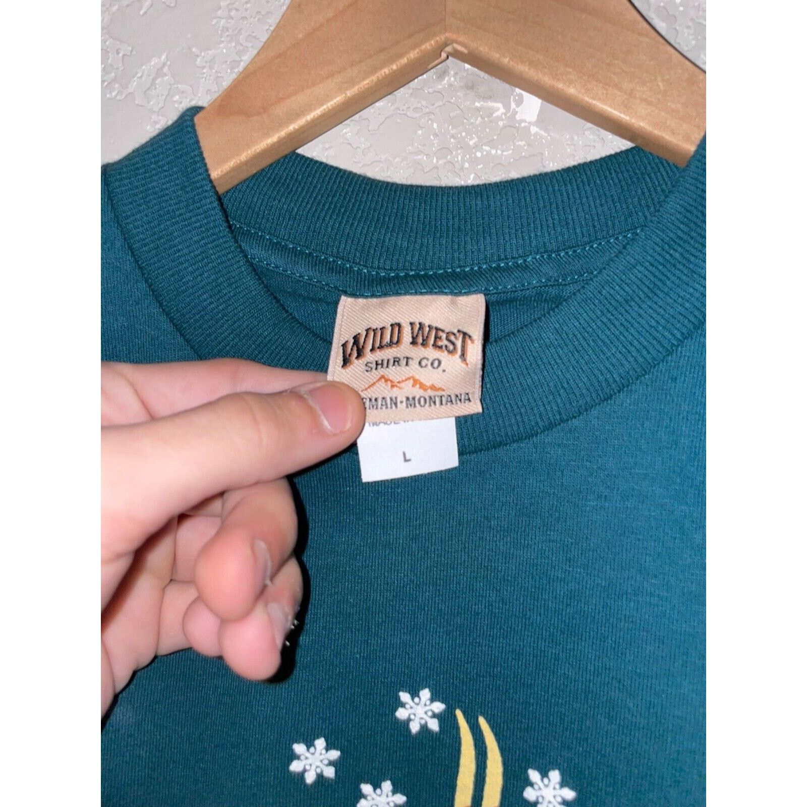 Vintage 90s Youth Shirt Purgatory Bear Ski Green Shirt Children Size L / US 10 / IT 46 - 5 Thumbnail