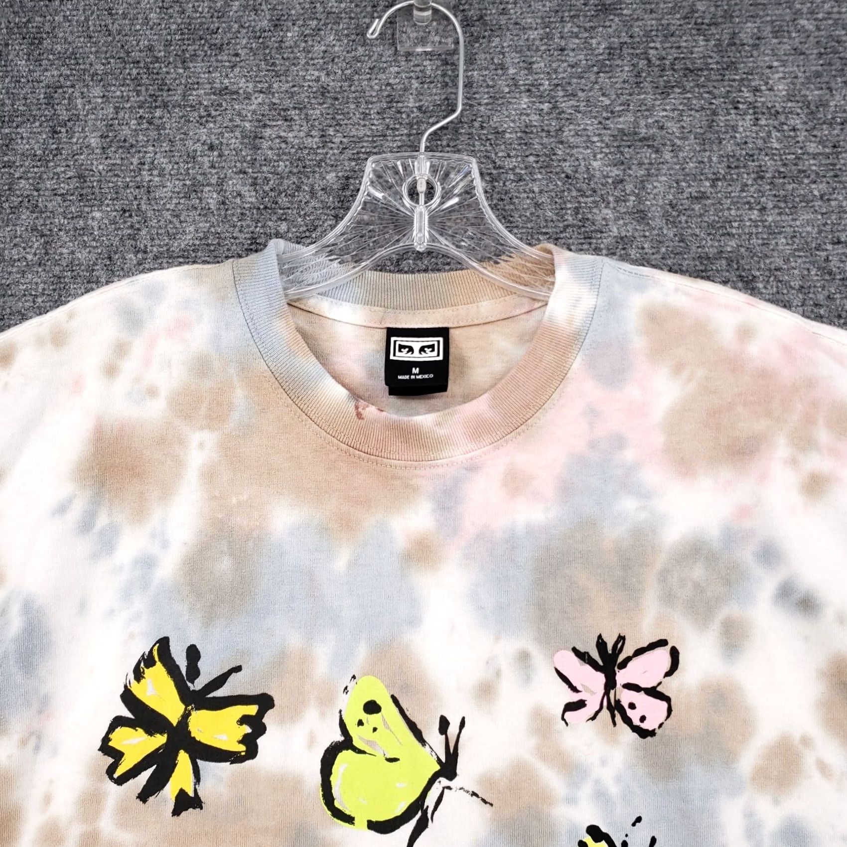 Obey Obey Shirt Medium M White Tie Dye Butterfly Pullover Short Sleeve Tee Mens Size US M / EU 48-50 / 2 - 3 Thumbnail