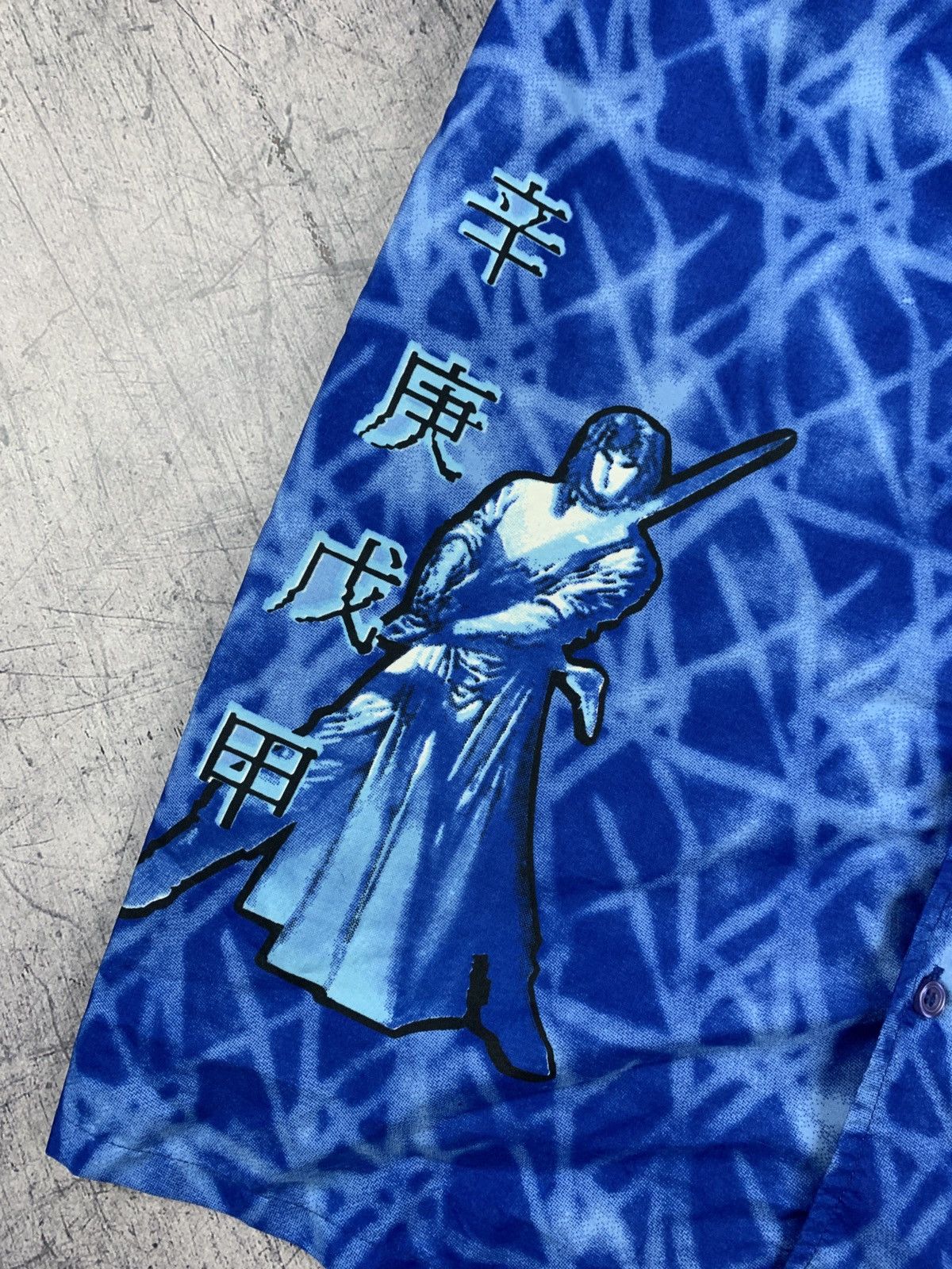 Japanese Brand Kick Ass Crew AOP Japanese Samurai Shirt Short Sleeve Y2K Size US XL / EU 56 / 4 - 8 Thumbnail
