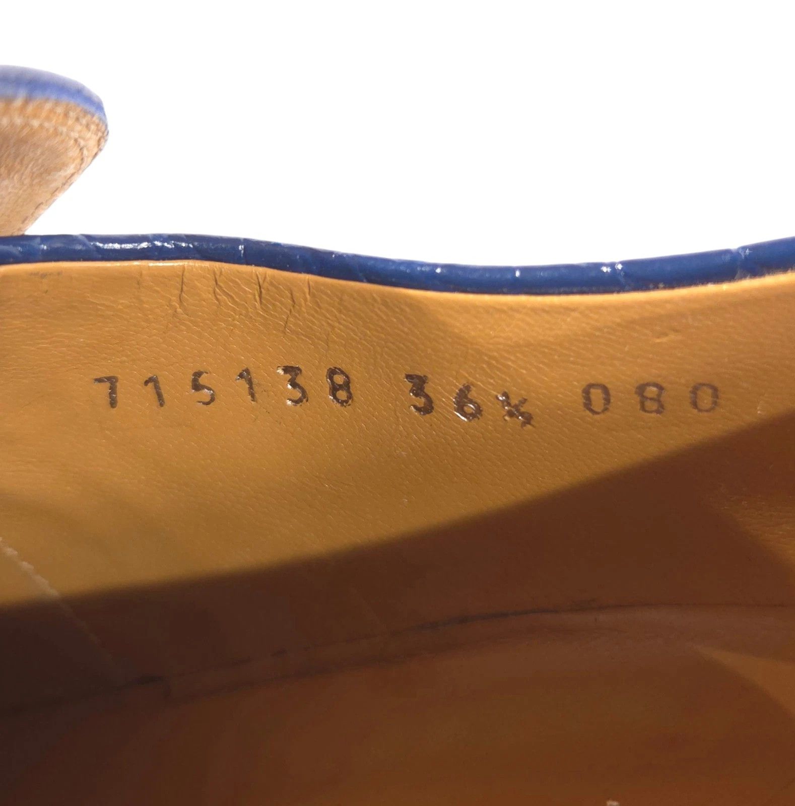 Gucci Gucci Royale Blue Croc Embossed Horsebit Platform Pump 6.5 Size US 6.5 / IT 36.5 - 10 Thumbnail